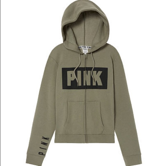 PINK Victoria's Secret Tops - VS VICTORIAS SECRET PINK PERFECT FULL-ZIP HOODIE L